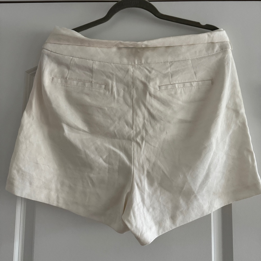 EXPRESS Midi High Rise Linen Women’s Shorts - Picture 2 of 7